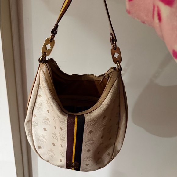 MCM Handbags - MCM Cream and Brown Women's Bag